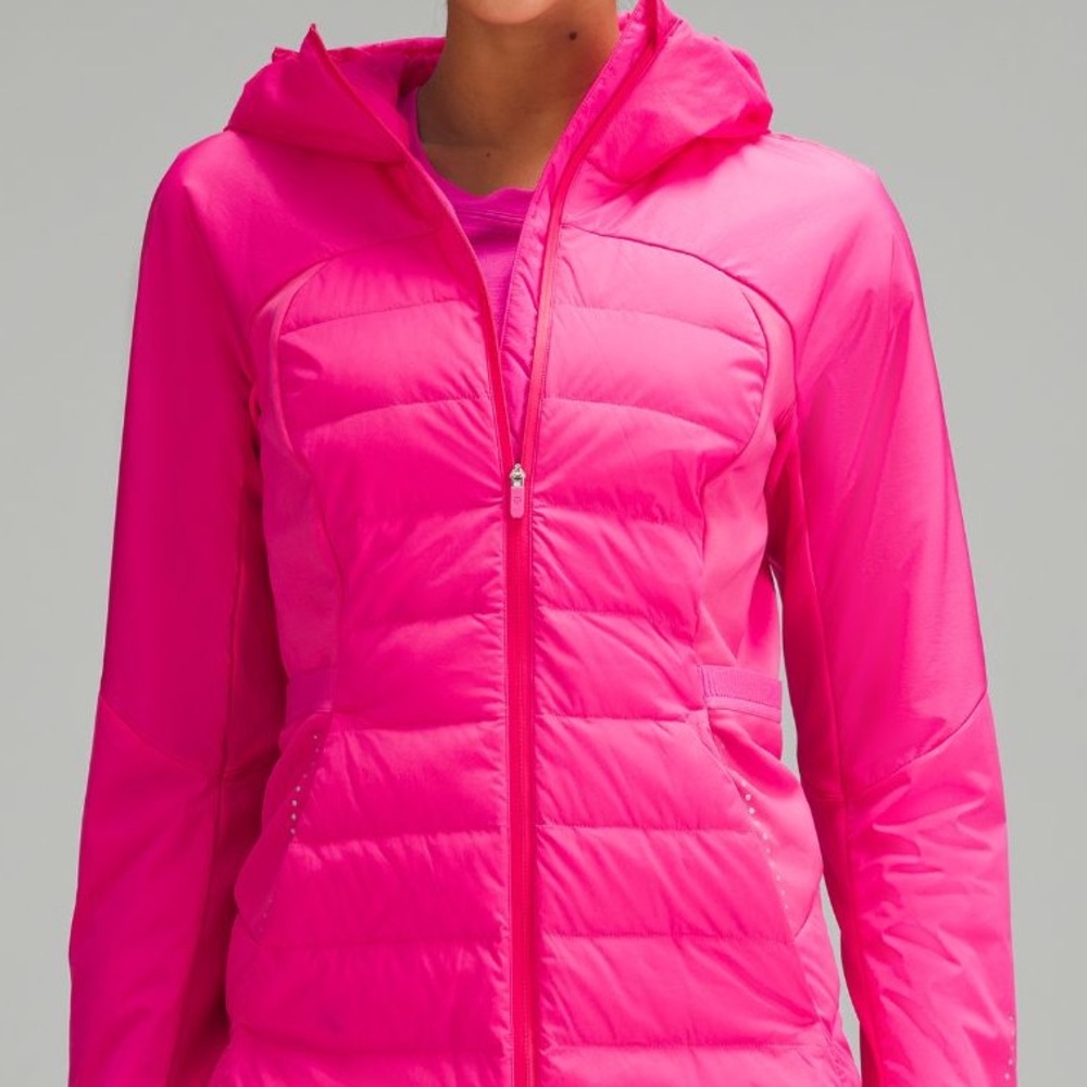 Lululemon Down for It All Puffer Jacket SONIC PINK Size 6 12 Hood NWT perfect - Picture 2 of 4